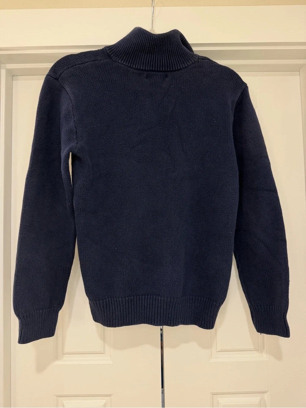 Ralph Lauren Navy Half-Zip Sweater with Red Pony